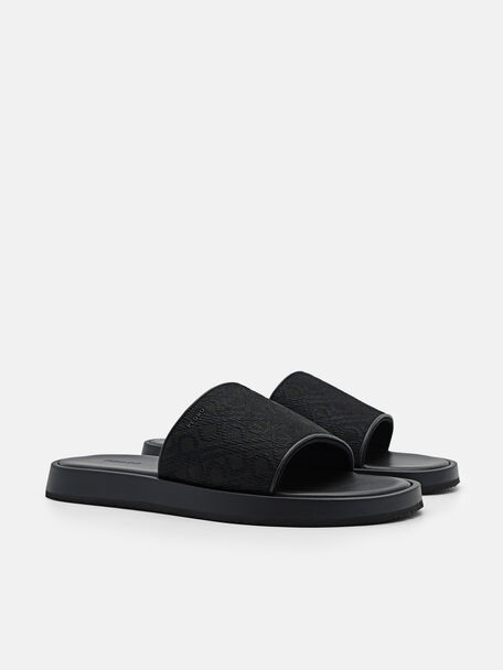 PEDRO Icon Leather Heel Sandals, Black