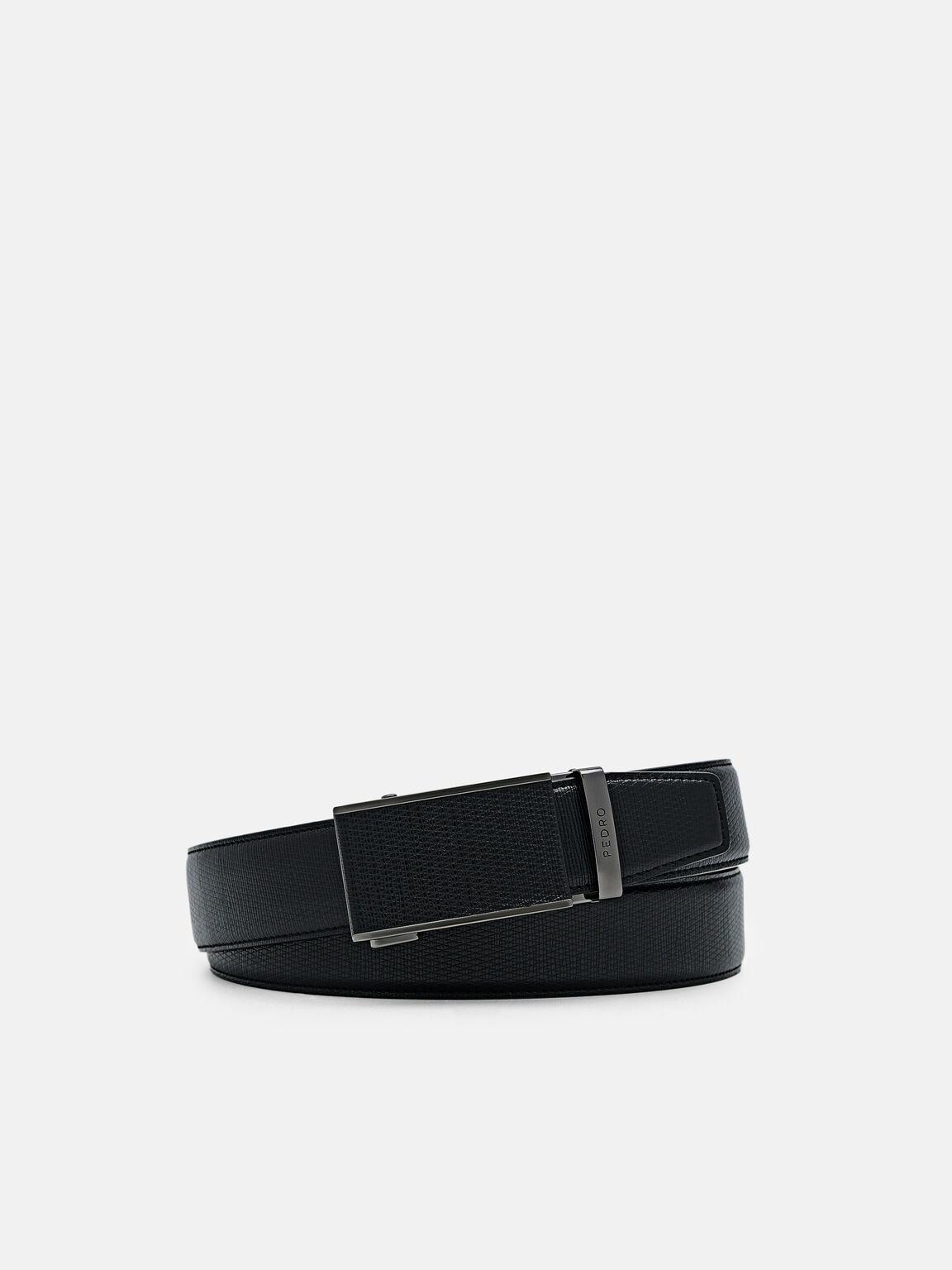Sabuk Otomatis Kulit Timbul, , hi-res