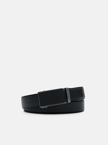 Sabuk Otomatis Kulit Timbul, , hi-res