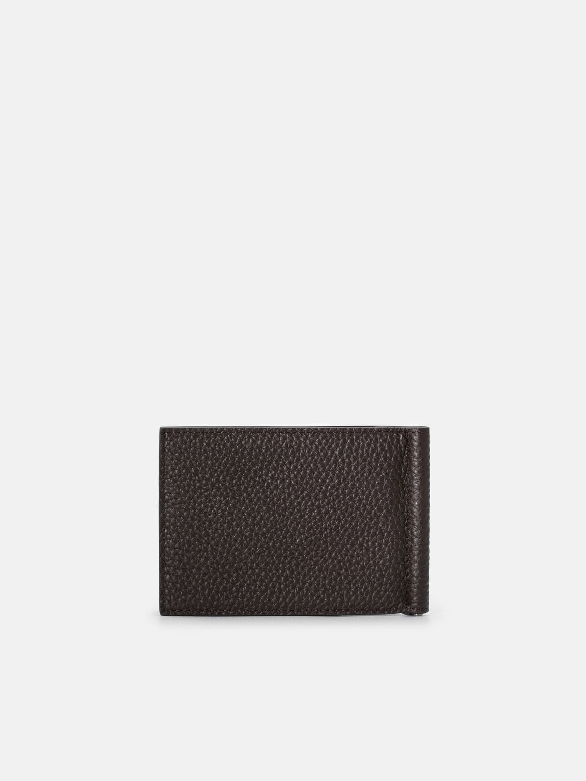 Embossed Leather Bi-Fold Card Holder with Money Clip, 