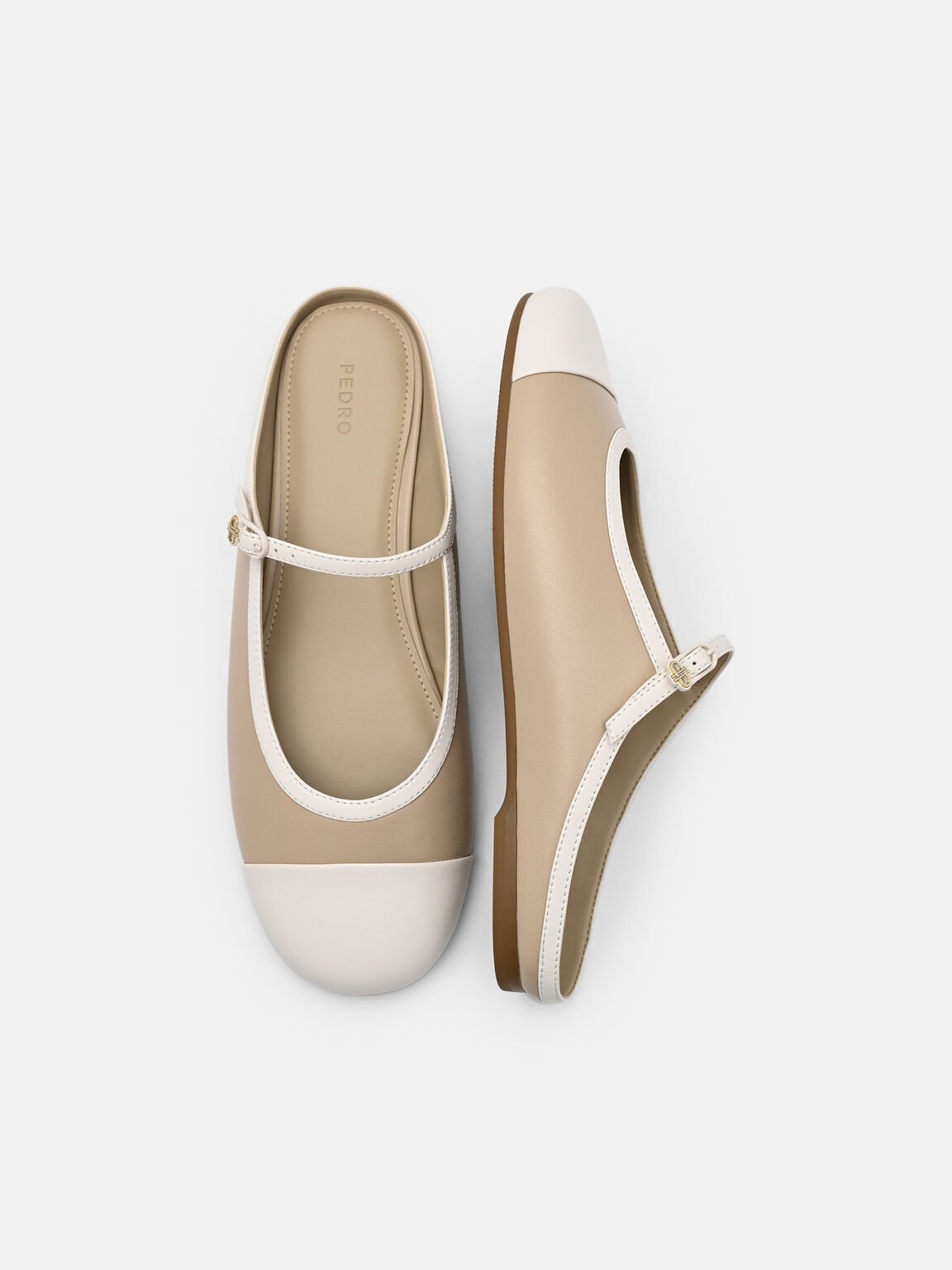 Sepatu Mules dengan Ujung Cap Toe, 