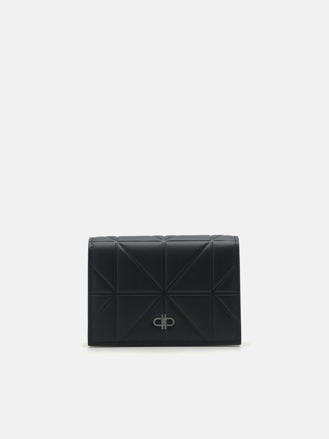 PEDRO Icon Leather Card Holder in Pixel, Black, hi-res