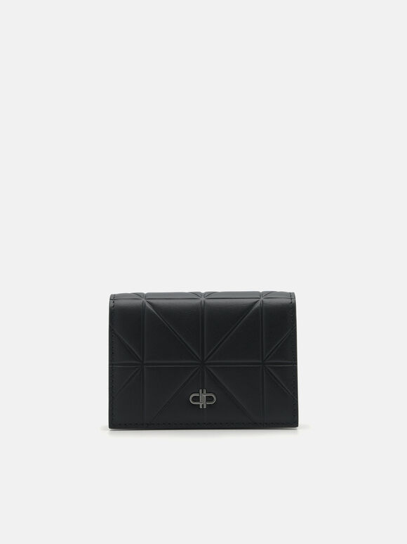 PEDRO Icon Leather Card Holder in Pixel, Black, hi-res