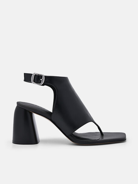 Sandal Tumit Kulit Este, 