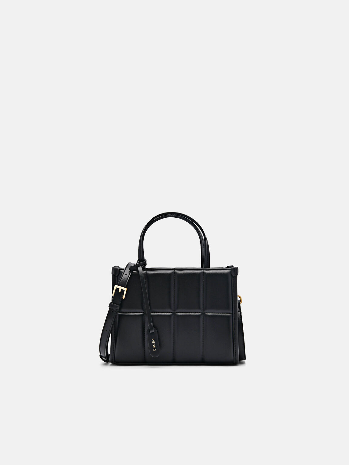 Charlotte Quilted Handbag, Black, hi-res