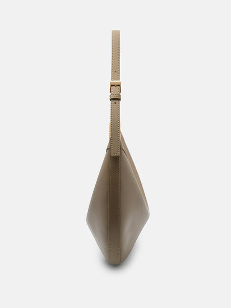 Jatte Leather Crescent Shoulder Bag, , hi-res