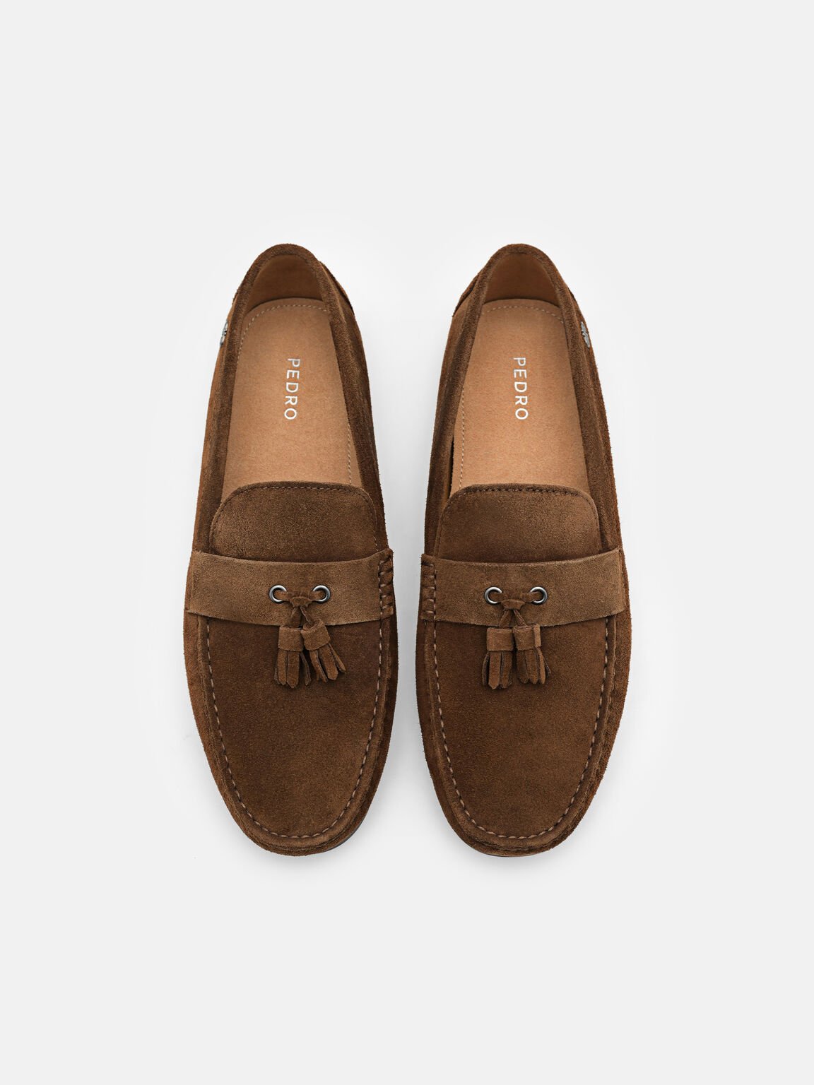 Leather Tassel Driving Shoes, , hi-res