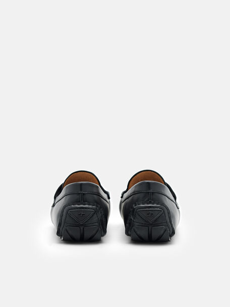 PEDRO Icon Leather Heel Sandals, Black