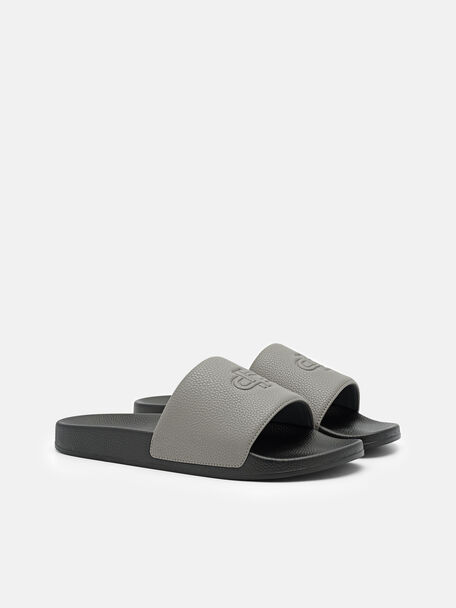 PEDRO Icon Leather Heel Sandals, Black