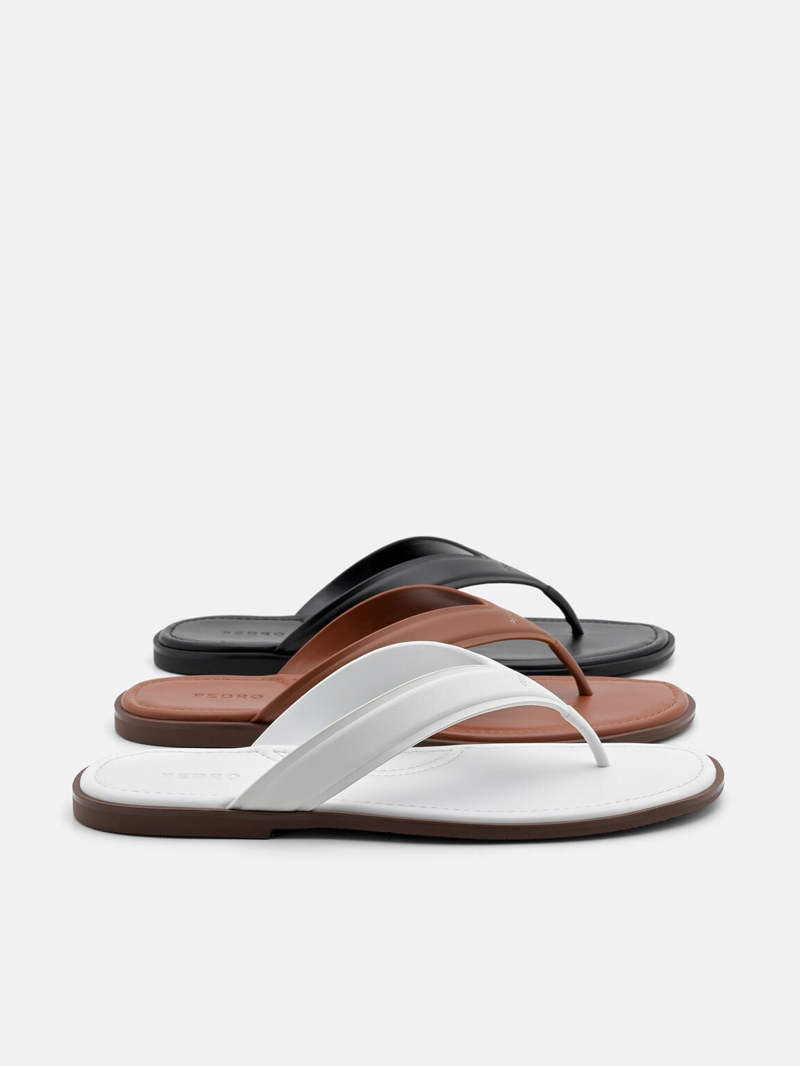 Leather Thong Sandals, , hi-res