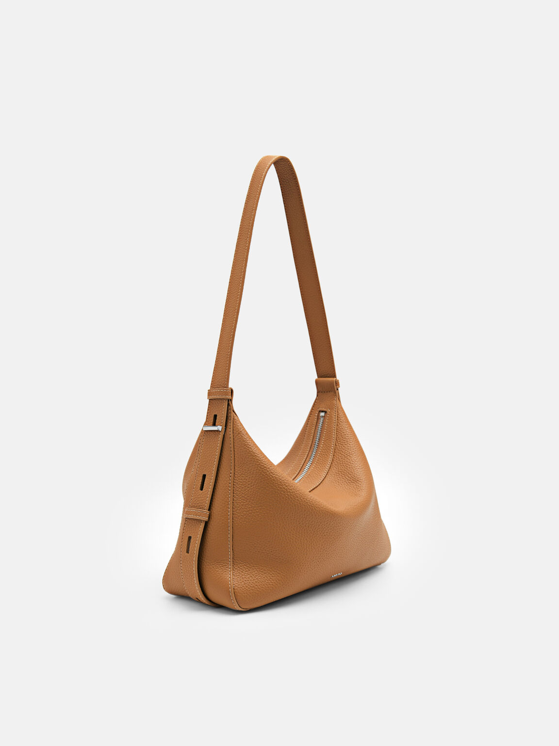 Demi Leather Shoulder Bag, Cognac