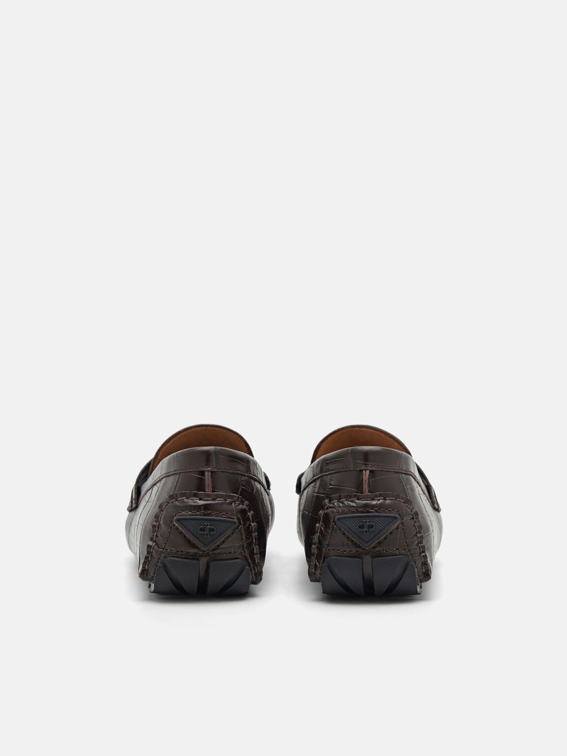 PEDRO Icon Croc-Embossed Leather Driving Shoes, 