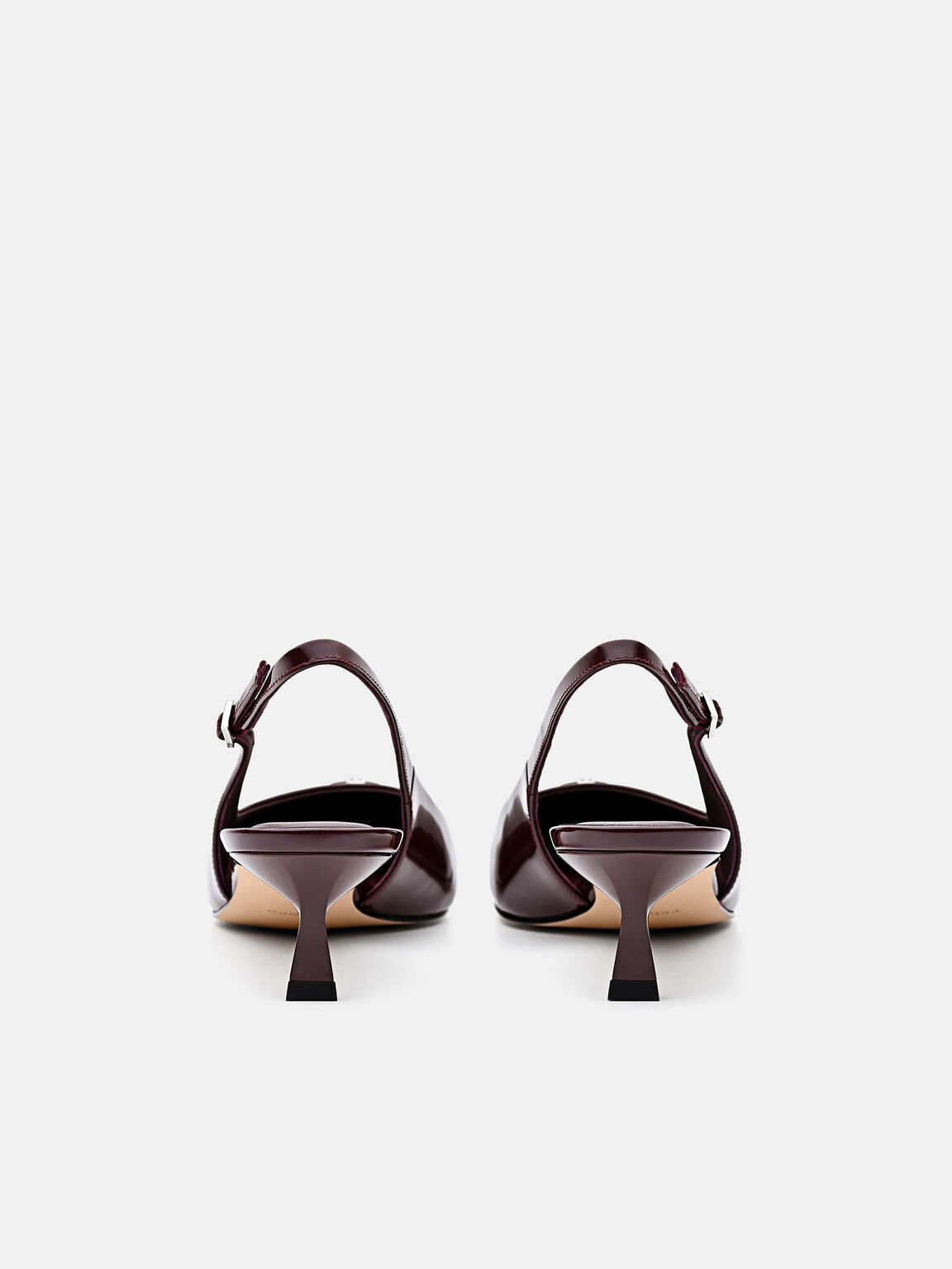 Leather Slingback Heel Pumps, , hi-res
