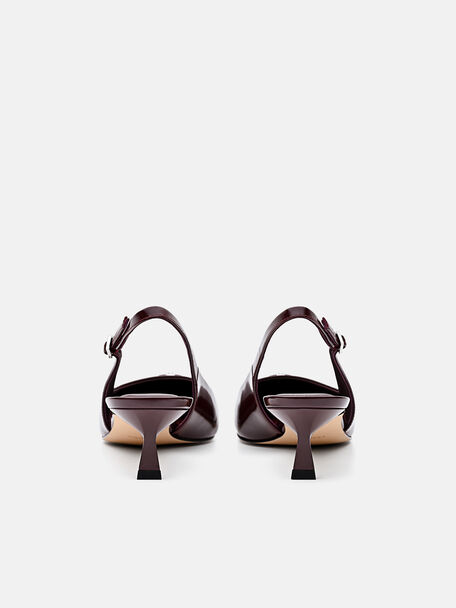 PEDRO Icon Leather Heel Sandals, Black