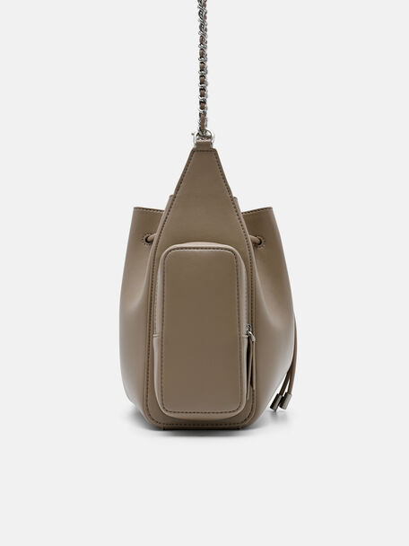 Drawstring Bucket Bag, , hi-res