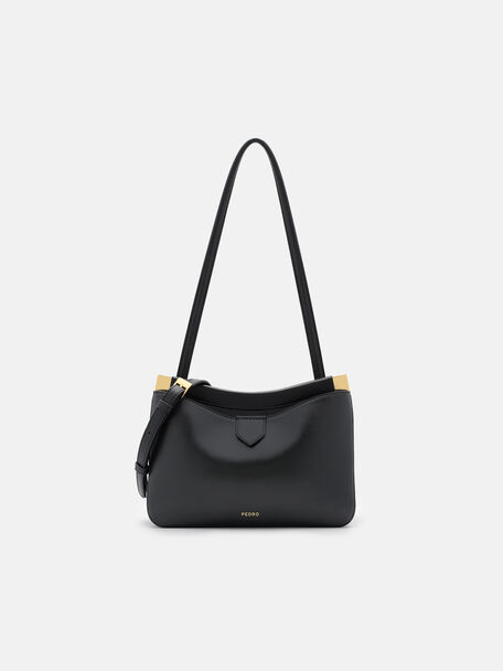 Tas Bahu Kulit dengan Sabuk Jatte, , hi-res