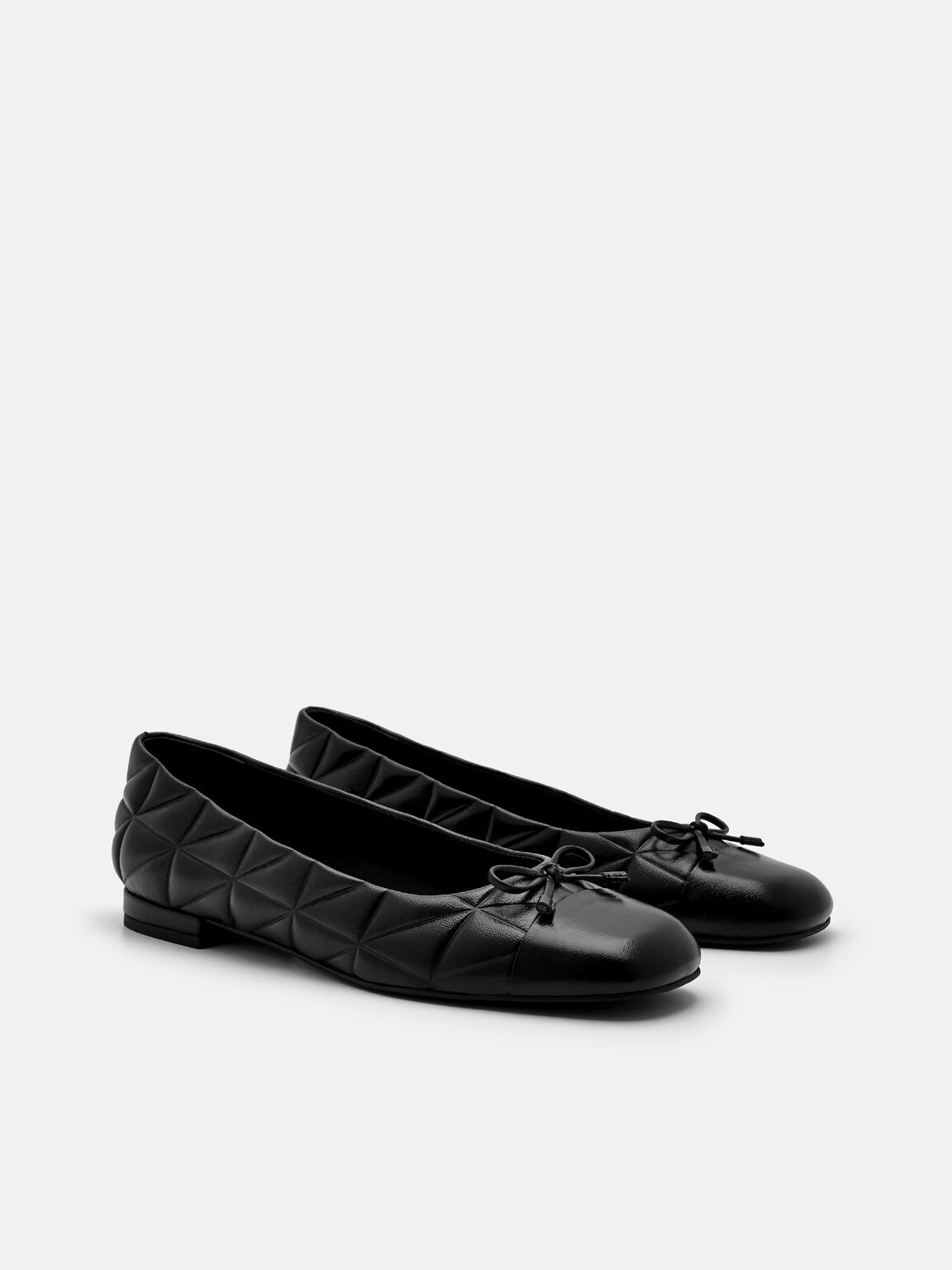 Kayla Leather Ballerina Flats in Pixel, 