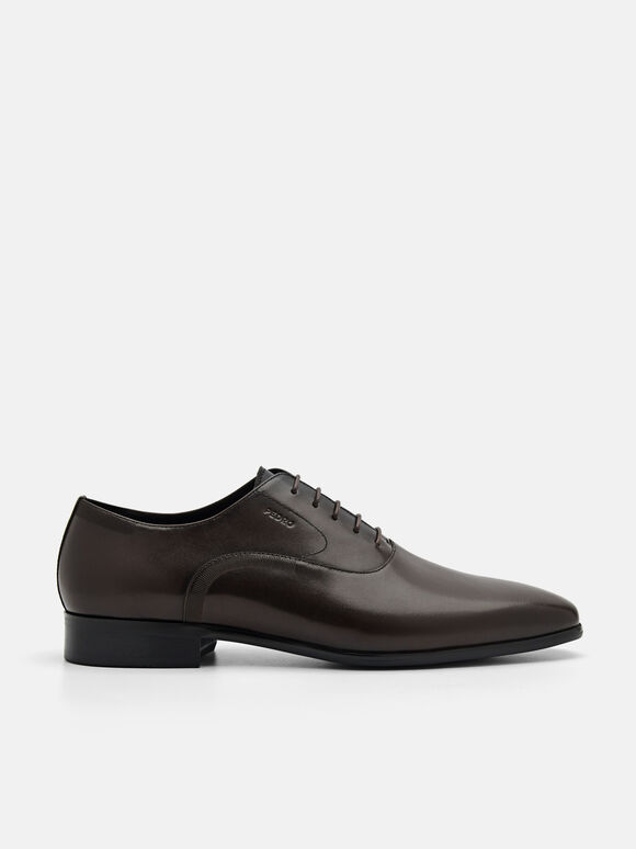 Sepatu Kulit Oxford Mengilap, , hi-res