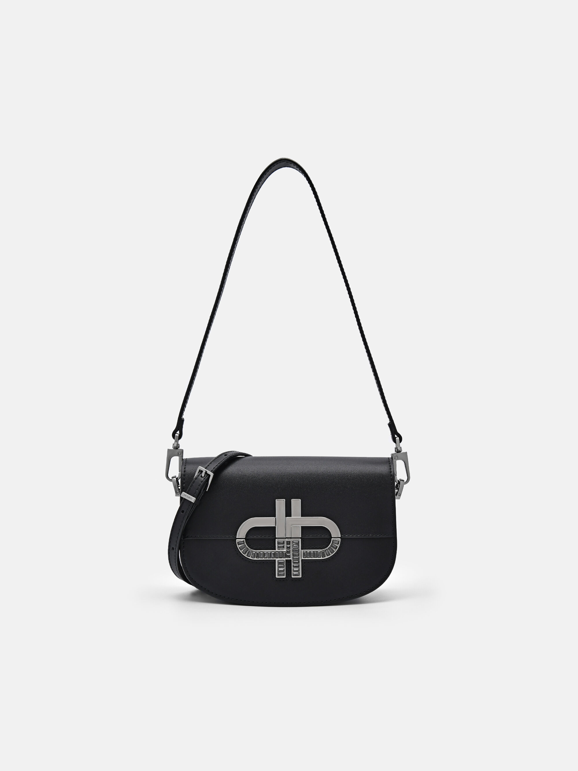 台湾 PEDRO PEDRO Icon レザーミニショルダーバッグ Black PEDRO Icon Mini Leather Shoulder Bag - PEDRO ID