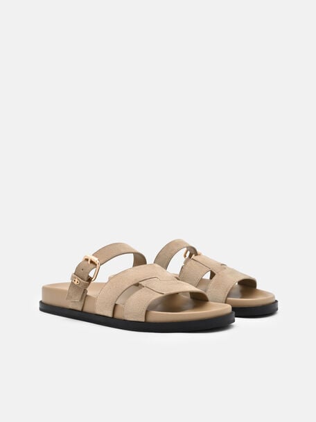 Iza Suede Sandals, , hi-res