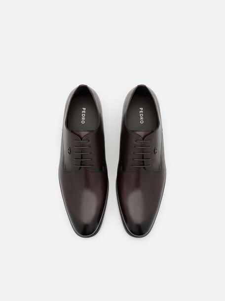 Burnished Leather Derby Shoes, 