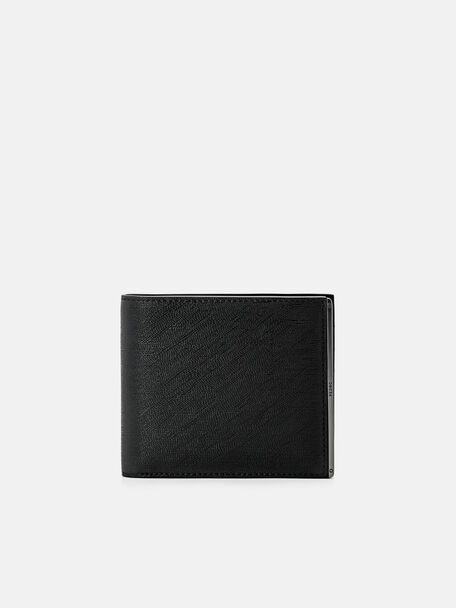 Dompet Lipat Dua Kali Lipat dari Kulit, Black