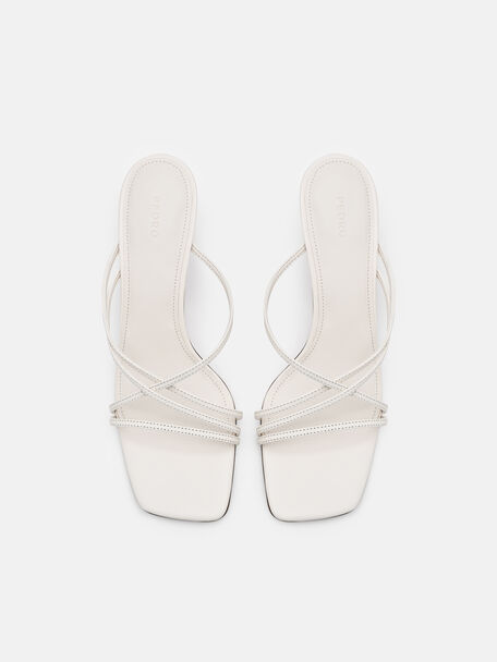 Sydney Sandal Hak Kulit, 