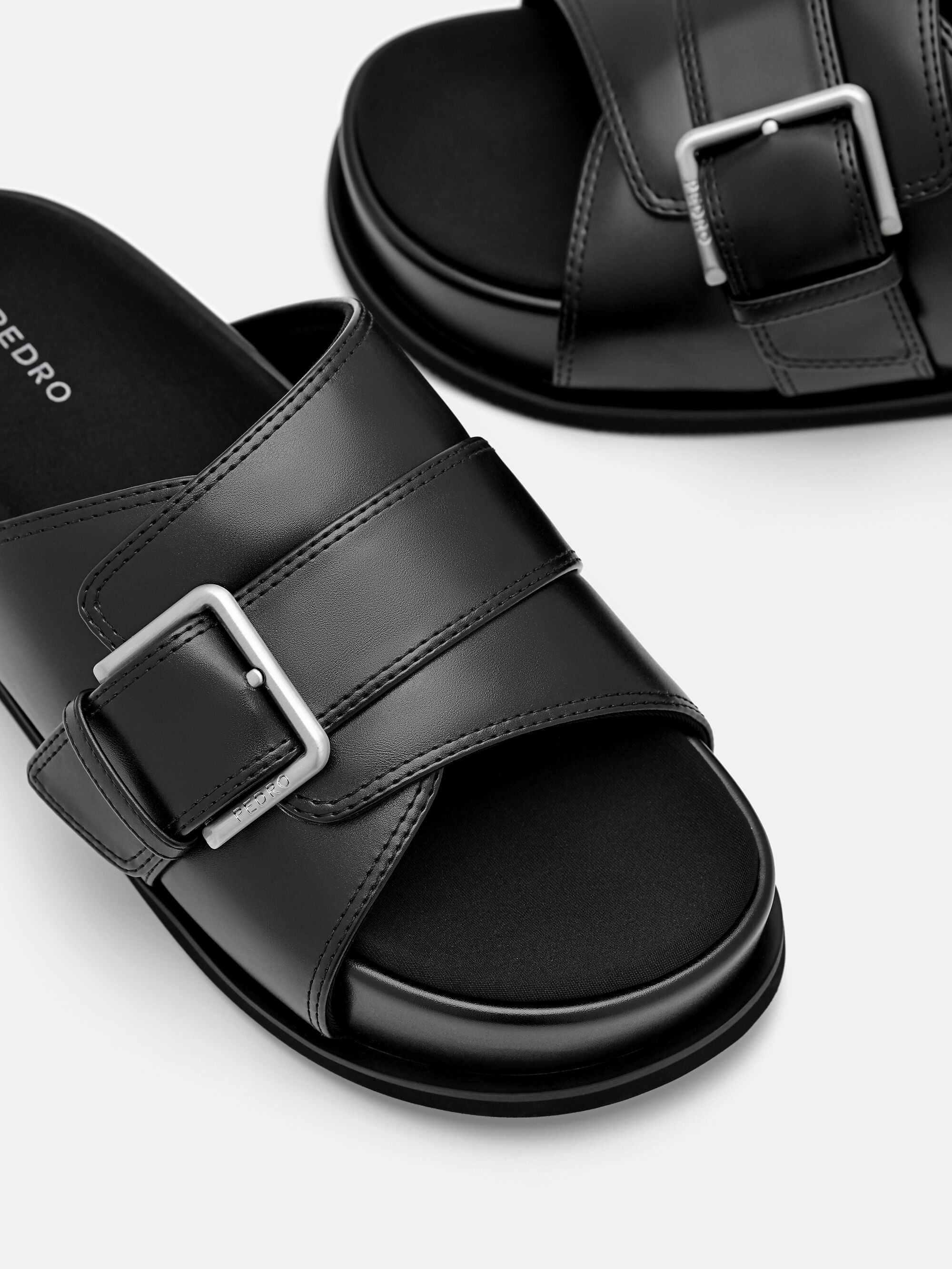 ★PEDRO★Buckle Slip-On Sandals 厚底 サンダル/送料込 Chico サンダル 厚底クロスベルトデザインサンダル レディース