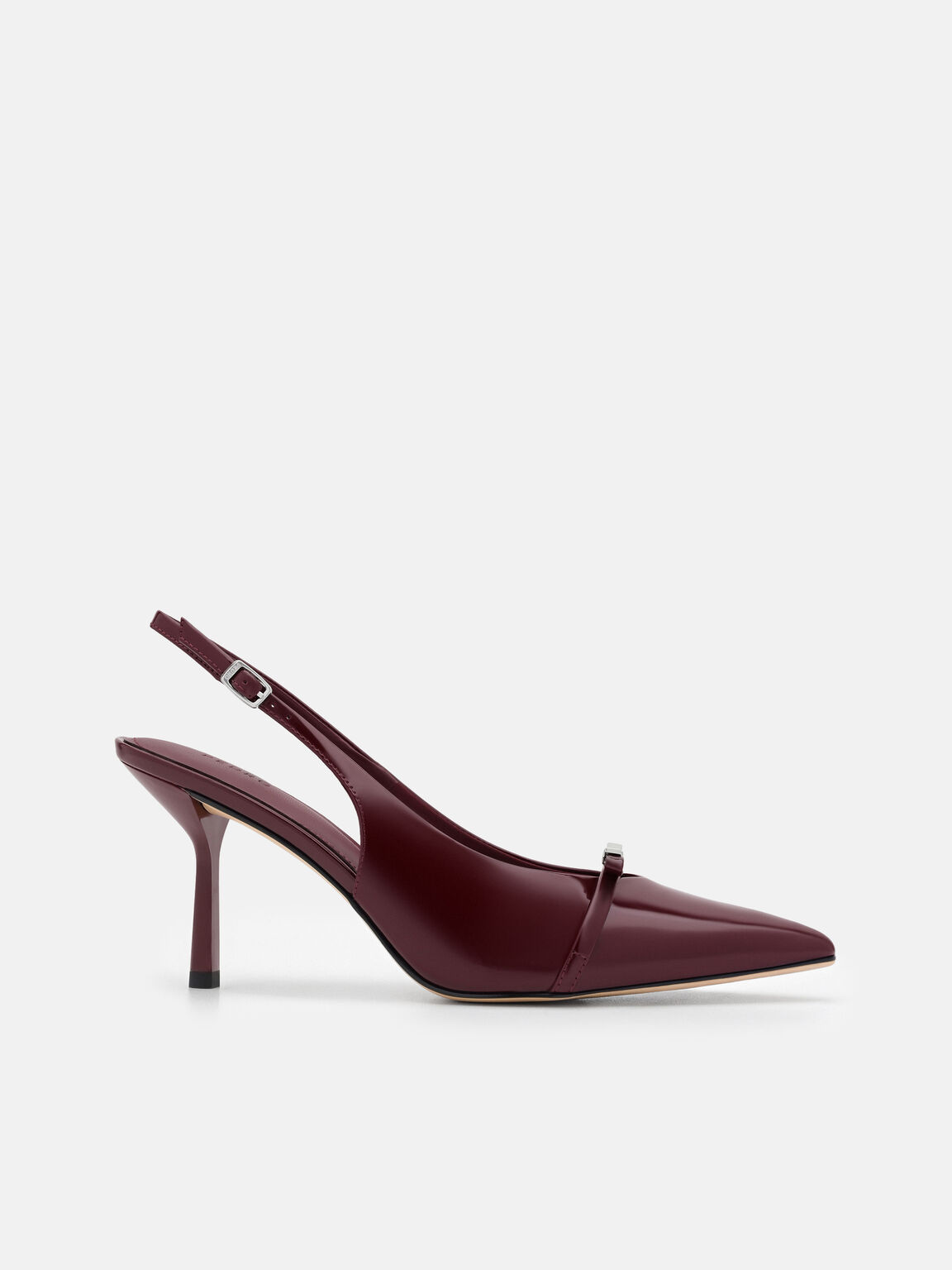Jeanine Patent Leather Heel Slingback Pumps, , hi-res