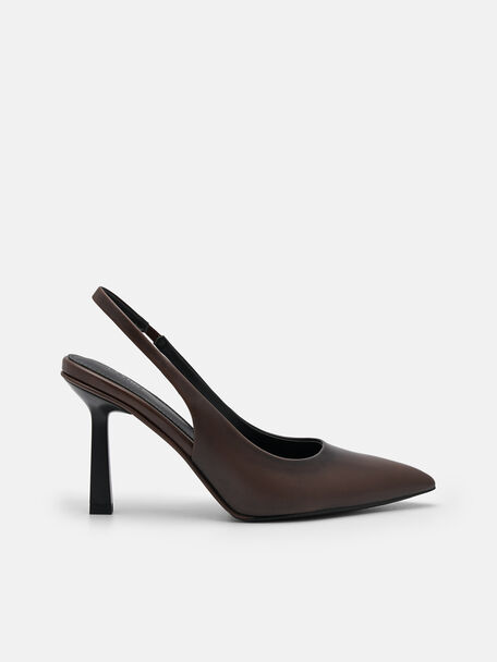 PEDRO Studio Liza Slingback Pumps, Brown, hi-res
