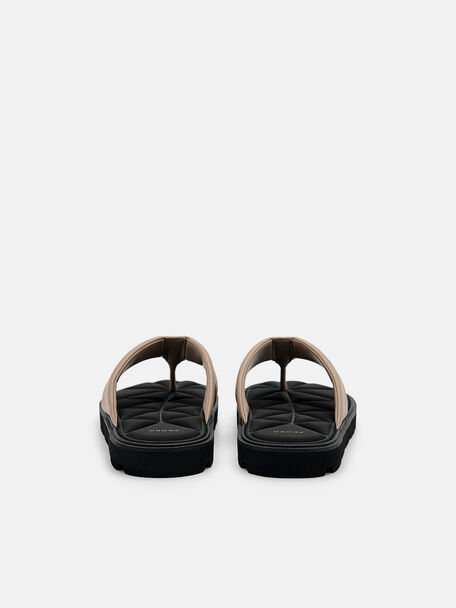 PEDRO Icon Leather Heel Sandals, Black