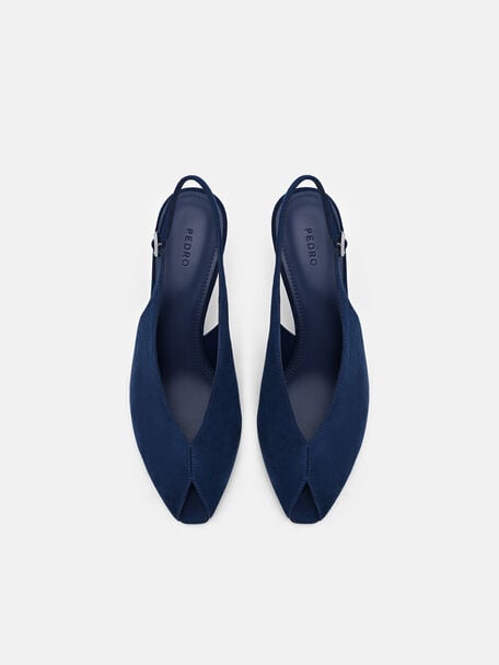 Sylvie Suede Slingback Heel Pumps, , hi-res