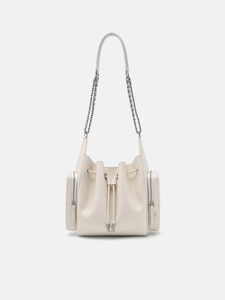 Drawstring Bucket Bag, , hi-res
