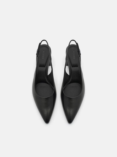 Quinn Leather Slingback Heel Pumps, , hi-res