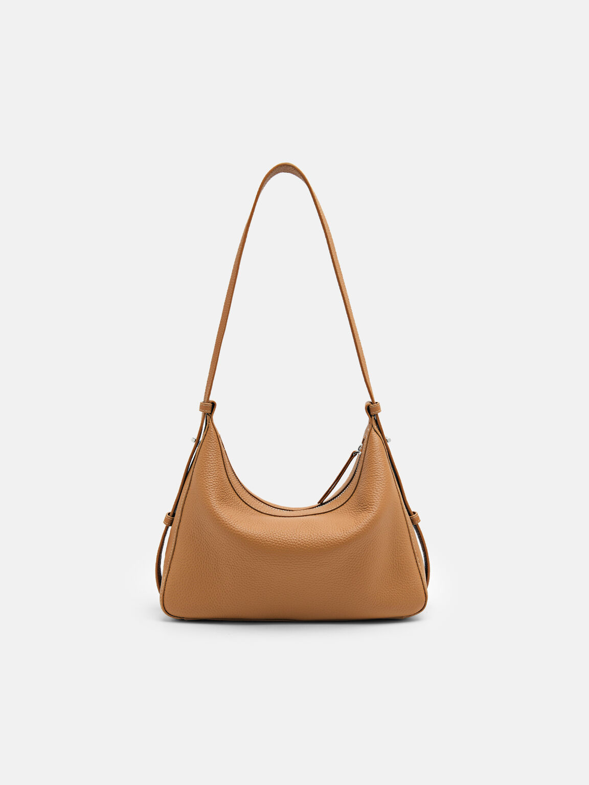 Demi Leather Shoulder Bag, Cognac