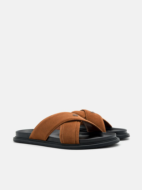PEDRO Icon Leather Heel Sandals, Black