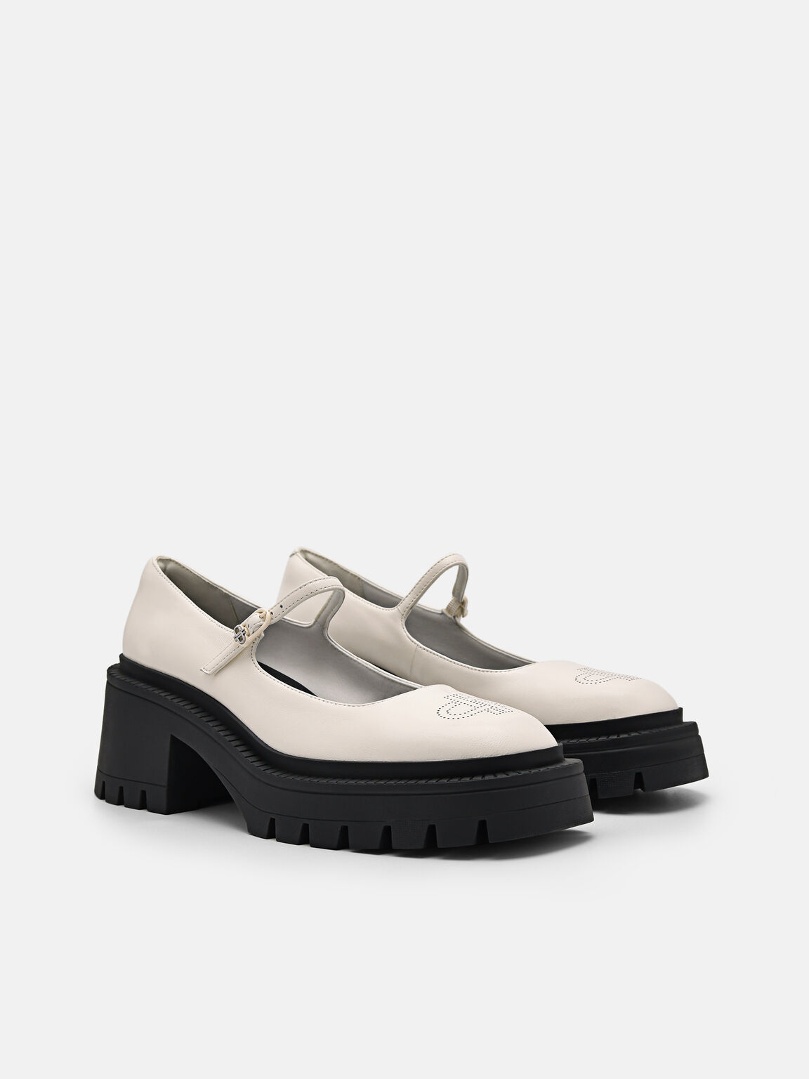 PEDRO Icon Leather Platform Loafers, Chalk