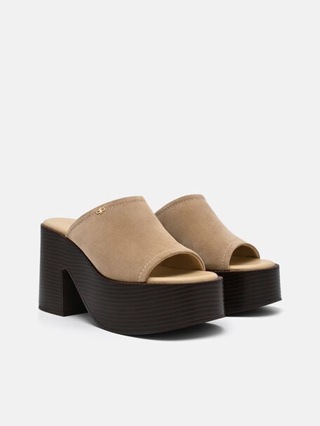 Estella Suede Platform Wedge Sandals, , hi-res