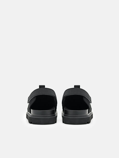 PEDRO Icon Leather Heel Sandals, Black