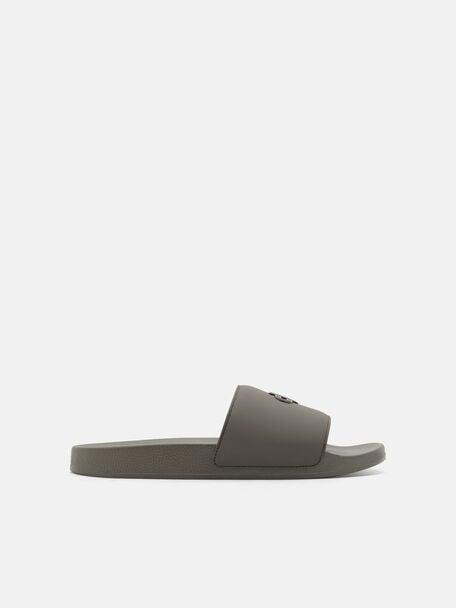 Rubber Slide Sandals, , hi-res