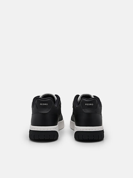 PEDRO Icon Leather Heel Sandals, Black