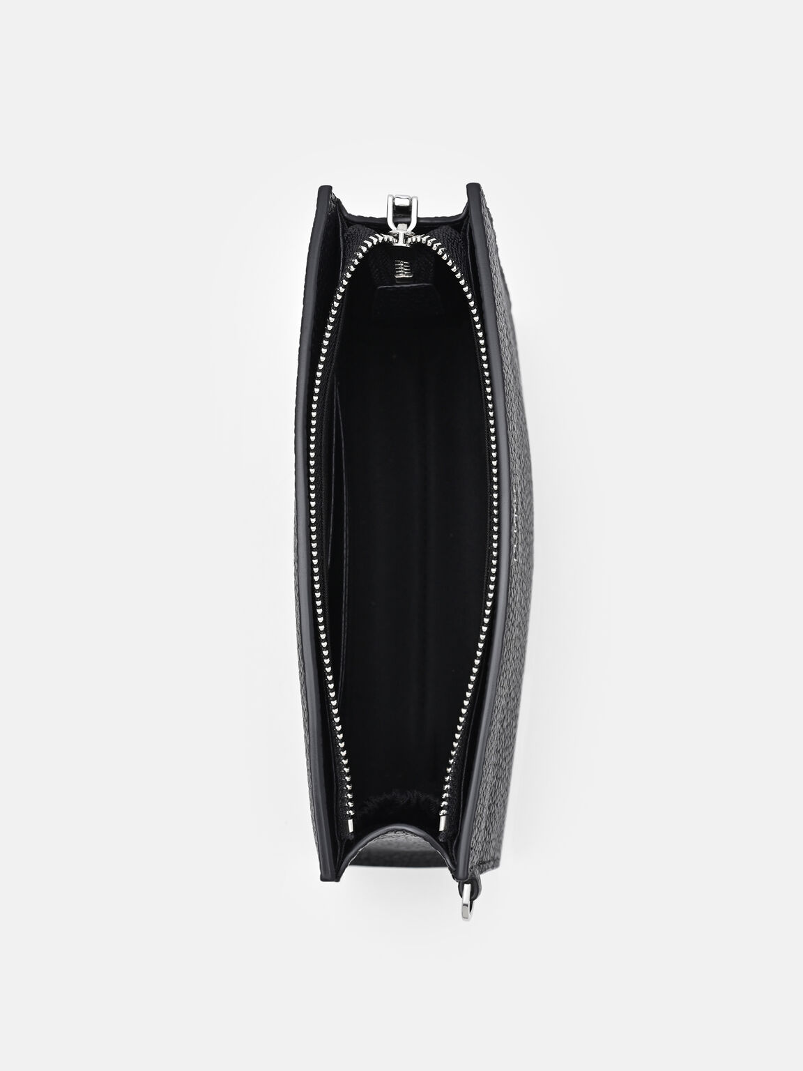 Pouch Mini Kulit dengan Ritsleting, 