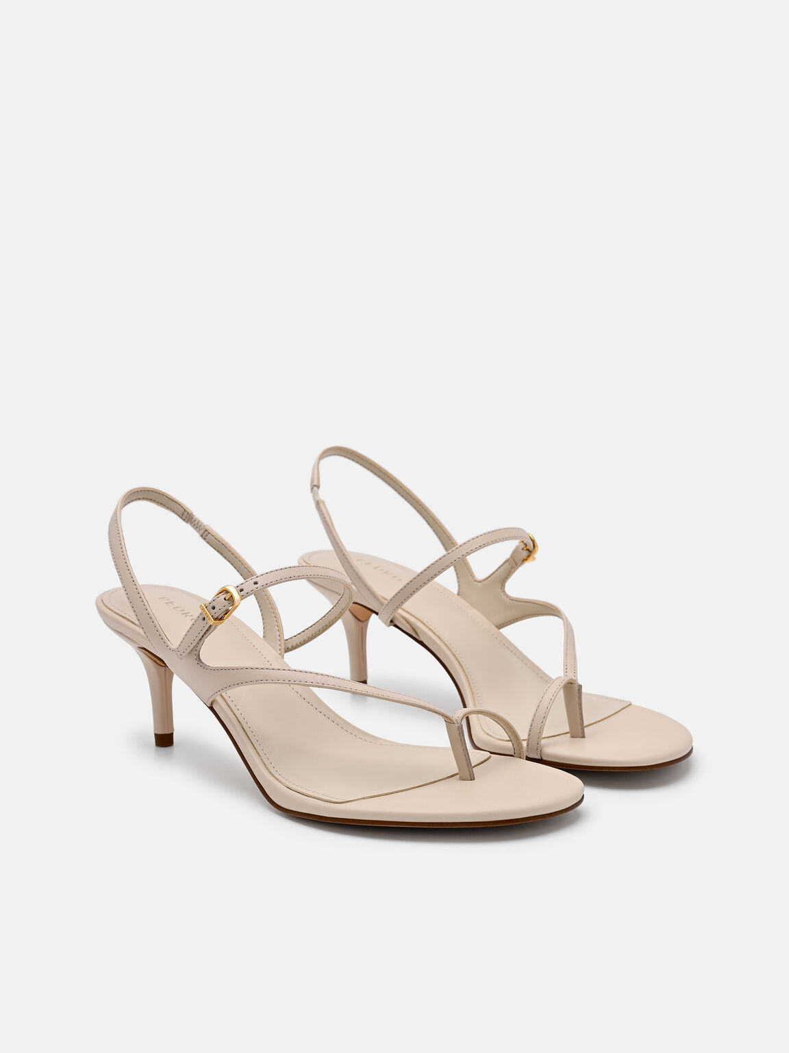 Sandal Hak Kulit Oblique, , hi-res