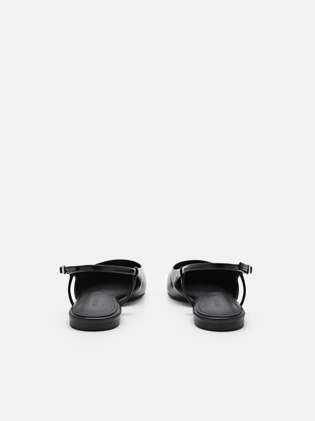 PEDRO Icon Leather Heel Sandals, Black
