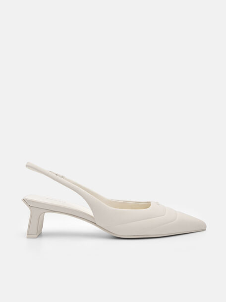 Tessa Leather Pumps, Beige, hi-res
