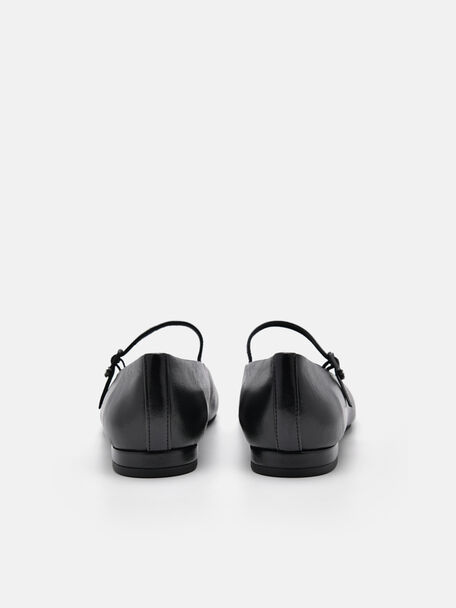 PEDRO Icon Leather Heel Sandals, Black