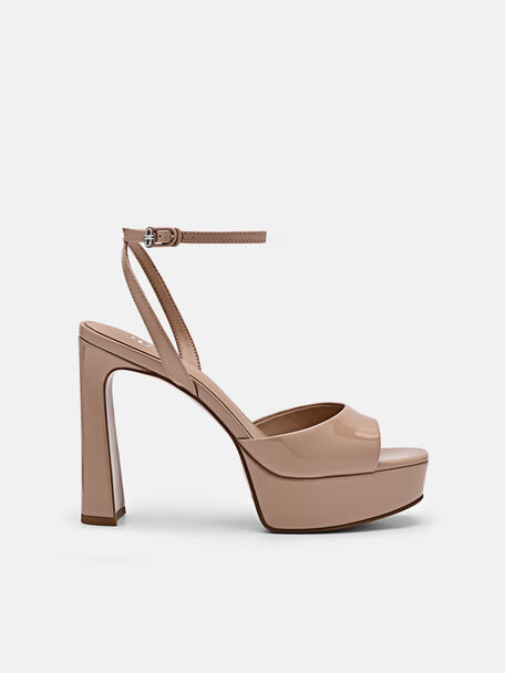 PEDRO Icon Leather Heel Sandals, Black