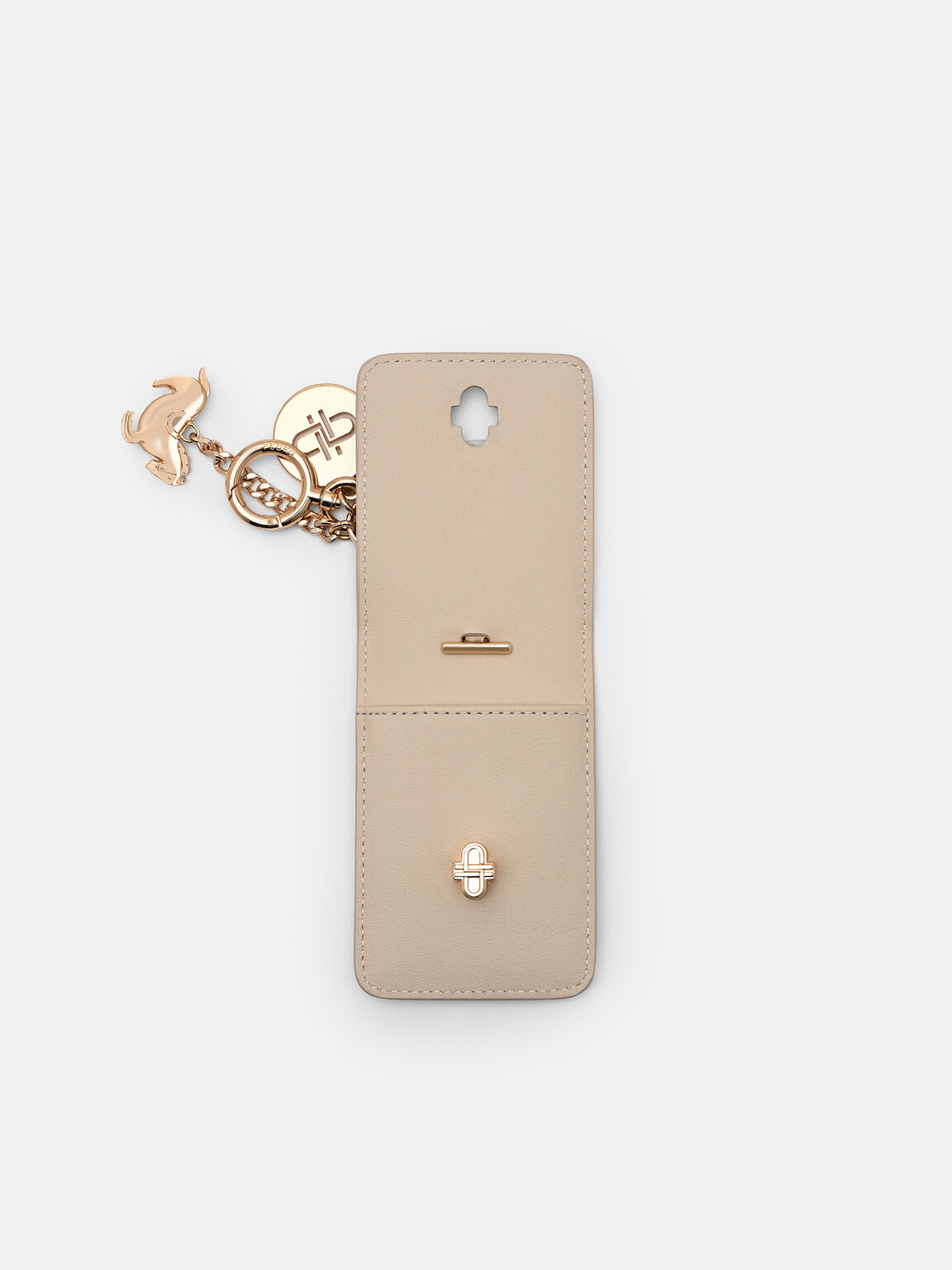 Horse Charm Leather Card Holder, 