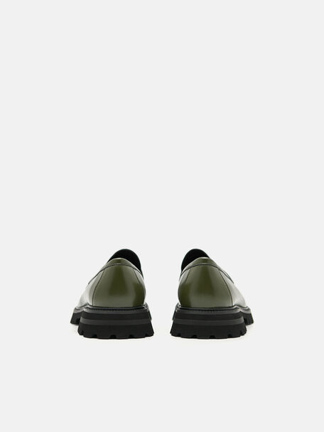 PEDRO Icon Leather Heel Sandals, Black