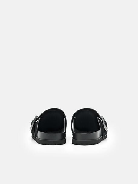 PEDRO Icon Leather Heel Sandals, Black